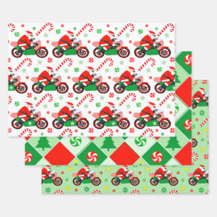 Motorrad-Feiertags-Geschenkverpackungspapier Geschenkpapier Set