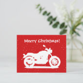 Motorrad Feiertagspostkarte (Stehend Vorderseite)
