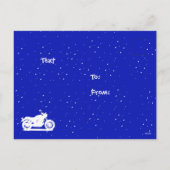 Motorrad Feiertagspostkarte (Rückseite)