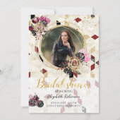 Motorrad Foto Bridal Dusche Einladung (Vorderseite)