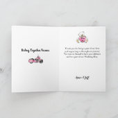 Motorrad-Foto Hochzeit Vielen Dank Karte (Innenseite)