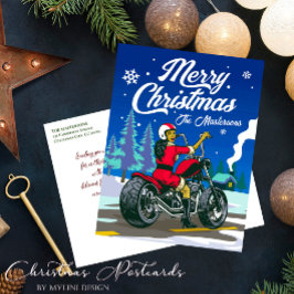 Motorrad Frau Claus Funny Weihnachten Grüße
