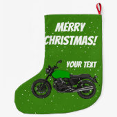 Motorrad - frohe Weihnachten Großer Weihnachtsstrumpf (Rückseite)