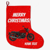 Motorrad - frohe Weihnachten Großer Weihnachtsstrumpf (Vorderseite)