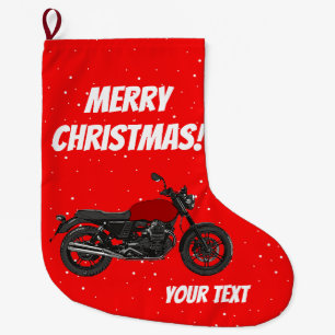 Motorrad - frohe Weihnachten Großer Weihnachtsstrumpf