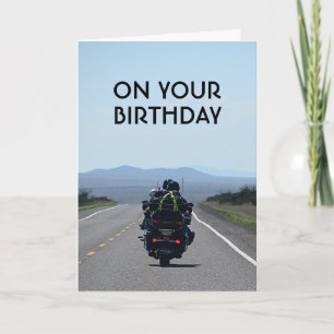 Motorrad Funny Road Geburtstag Karte