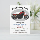 Motorrad für coole Kreuzfahrten Einladung (Stehend Vorderseite)