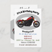 Motorrad für coole Kreuzfahrten Einladung (Vorne/Hinten)