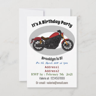 Motorrad für coole Kreuzfahrten Einladung