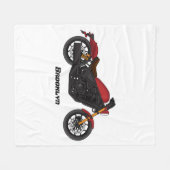 Motorrad für coole Kreuzfahrten Fleecedecke (Vorderseite (Horizontal))