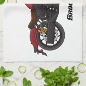 Motorrad für coole Kreuzfahrten Geschirrtuch (Gefaltet)