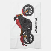 Motorrad für coole Kreuzfahrten Geschirrtuch (Vertikal)