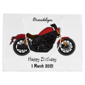 Motorrad für coole Kreuzfahrten Große Geschenktüte (Rückseite)