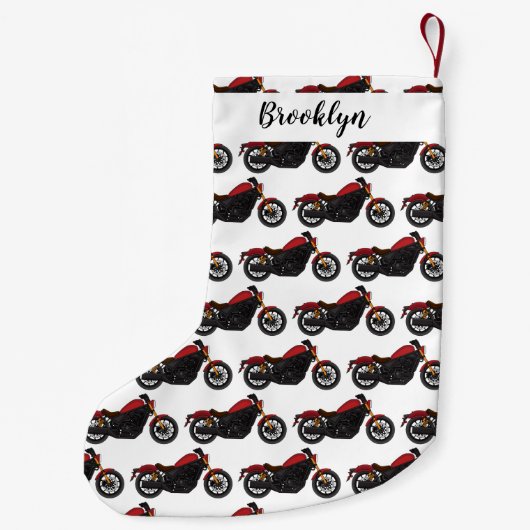 Motorrad für coole Kreuzfahrten Kleiner Weihnachtsstrumpf (Rückseite)