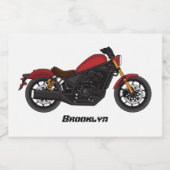 Motorrad für coole Kreuzfahrten Lebensmitteletikett (Einzelnes Label)