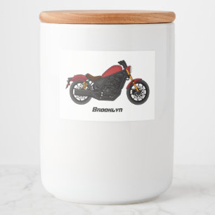 Motorrad für coole Kreuzfahrten Lebensmitteletikett