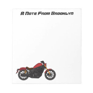 Motorrad für coole Kreuzfahrten Notizblock