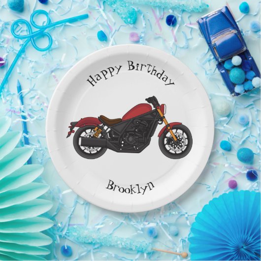 Motorrad für coole Kreuzfahrten Pappteller (Party)