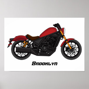 Motorrad für coole Kreuzfahrten Poster