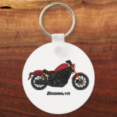 Motorrad für coole Kreuzfahrten Schlüsselanhänger (Vorderseite)