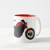 Motorrad für coole Kreuzfahrten Zweifarbige Tasse (VorderseiteRechts)