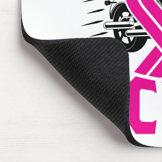 Motorrad für das Brustkrebs-Bewusstsein für eine H Mousepad (Ecke)