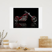 Motorrad für den benutzerdefinierten Chopper Poster (Küche)