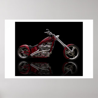 Motorrad für den benutzerdefinierten Chopper Poster
