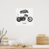 Motorrad für Vintage Chopper Poster (Küche)