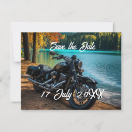 Motorrad für Wasser Save the Date Ankündigung