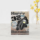 Motorrad 'Geburtstag 32nf noch Got Karte (Gelbe Blume)
