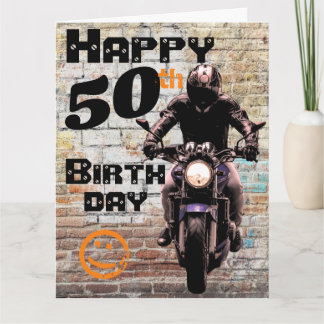 Motorrad "Geburtstag 50. noch Got Karte