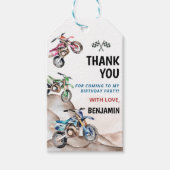 Motorrad Geburtstag Danke Tag Geschenkanhänger (Vorderseite)