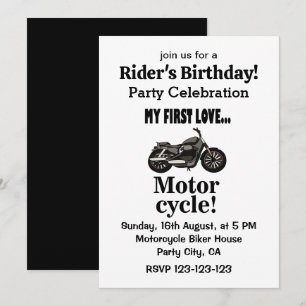 Motorrad Geburtstag Motorrad Klassisches Motorrad Einladung
