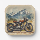 MOTORRAD Geburtstag oder Junggesellenabschied Pappteller (Vorderseite)