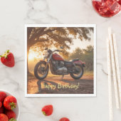 Motorrad Geburtstag Serviette (Beispiel)