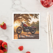 Motorrad Geburtstag Serviette (Beispiel)