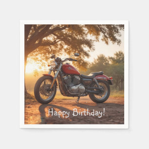 Motorrad Geburtstag Serviette