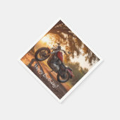 Motorrad Geburtstag Serviette (Ecke)