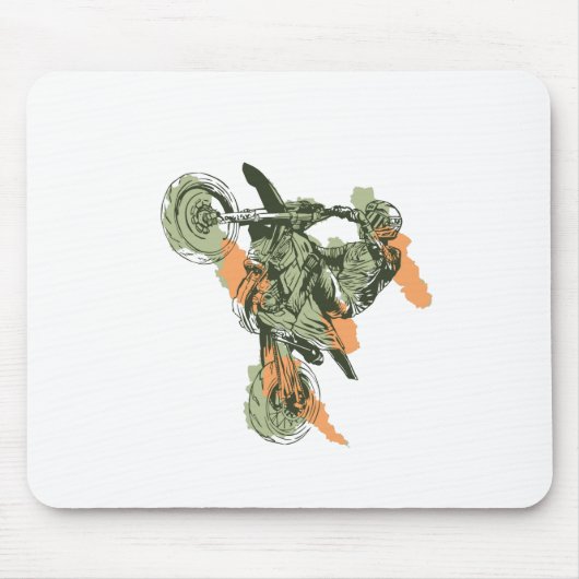Motorrad - Geländefahrer Mousepad (Vorne)