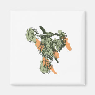 Motorrad - Geländeradfahrer Magnet