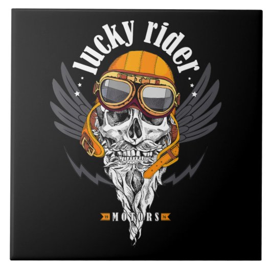 Motorrad-Geschenk für Motorradliebhaber Fliese (Vorderseite)