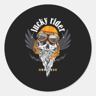 Motorrad-Geschenk für Motorradliebhaber Runder Aufkleber