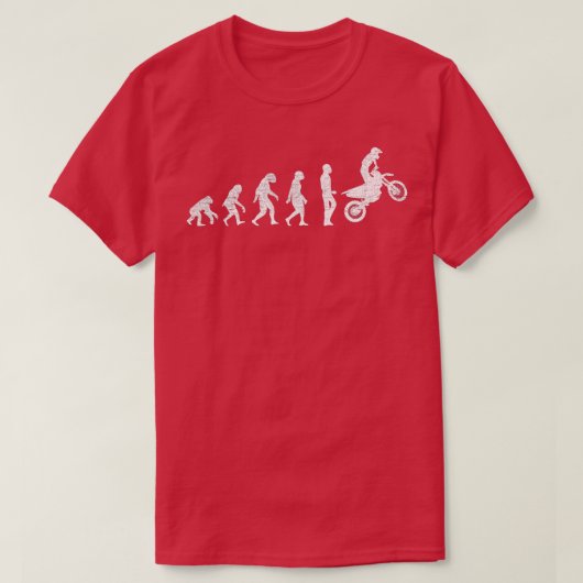 Motorrad-Geschenk Motocross Evolution Dirt Bik T-Shirt (Design vorne)