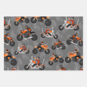 Motorrad-Geschenk Offroad Motorrad-Muster Geschenkpapier Set (Vorderseite)