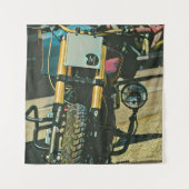 Motorrad-Geschenke Wandteppich (Vorderseite)