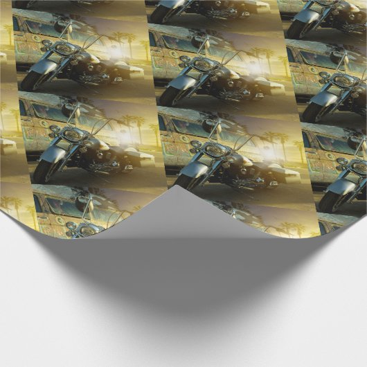 Motorrad Geschenkpapier (Ecke)