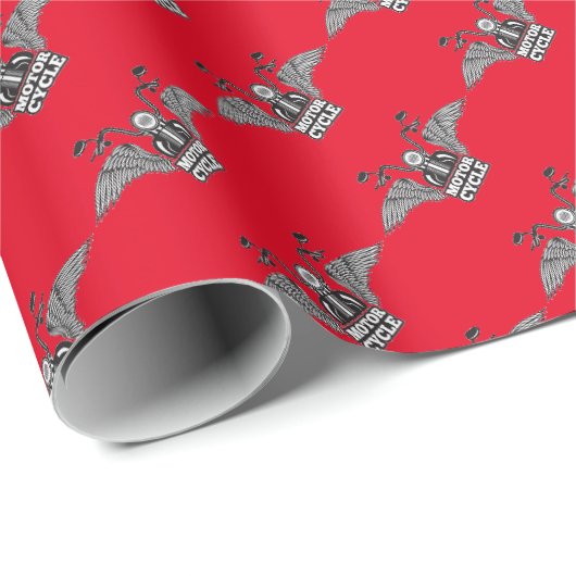 Motorrad Geschenkpapier (Rolleneckpunkt)