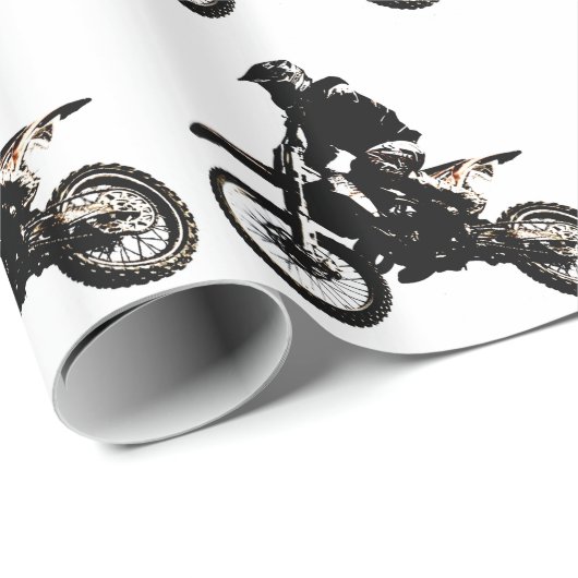 Motorrad Geschenkpapier (Rolleneckpunkt)