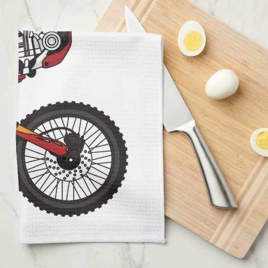 Motorrad Geschirrtuch (Viertel Falte)